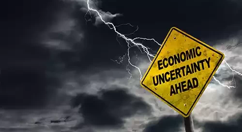 recession roadsign