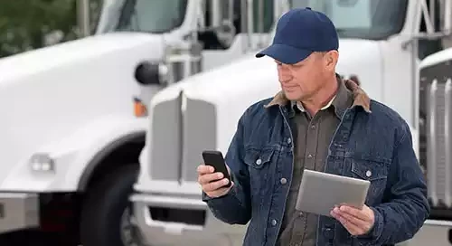 trucker with device